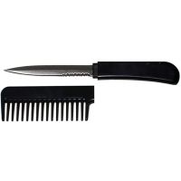 Under Cover Concealed Black Comb Knife Dagger Serrated