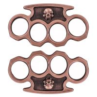 Vampire Skull Brass Knuckles Paperweight Copper