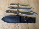 Various Size Throwing Knives Silver 3 Piece Set