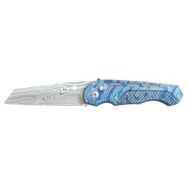 Wharncliffe 9" Automatic Knife Damascus Etch