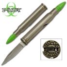Zombie Green Bullet Knife 30.06