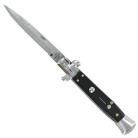 8.75" black bayonet switchblade stiletto knife 7b