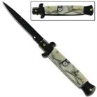 black beauty marbled automatic stiletto knife a150lb