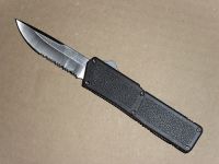 Lightning Black OTF D/A Automatic Silver Serr Knife