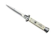 Frank Beltrame 9 Inch Imitation Ivory Stiletto Automatic Knife Bayo