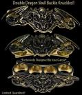 gold double dragon belt buckle 13gd