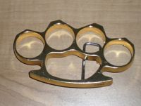 Brass Knuckle Belt Buckle Gold