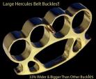 Large Brass Knuckles Gold Hercules Belt Buckle Paperweight