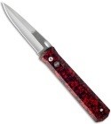 8.5" red grandfather taiwan switchblade stiletto knife