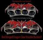 red winged dragon claw belt buckle 14sl