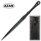 tactical black dagger throwing knife with sheath AZ249BK