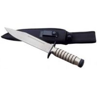 Prepper Gold Survival Knife Satin Drop Point