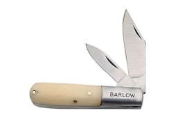 white bone handle 2 blade barlow knife 203286
